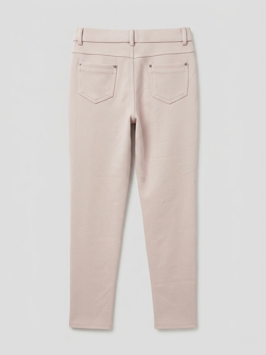 Freya suedette soft pink straight leg trouser