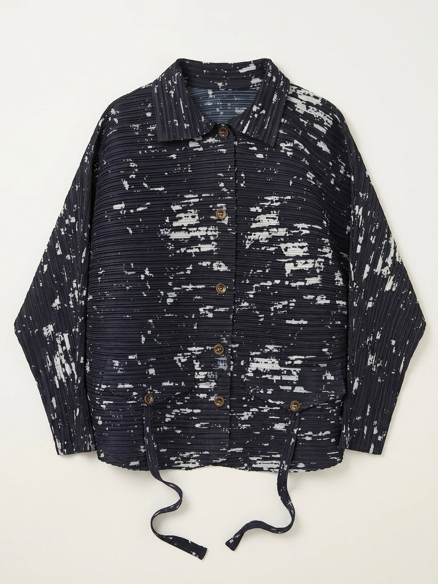 Jules - print pleated bomber jacket