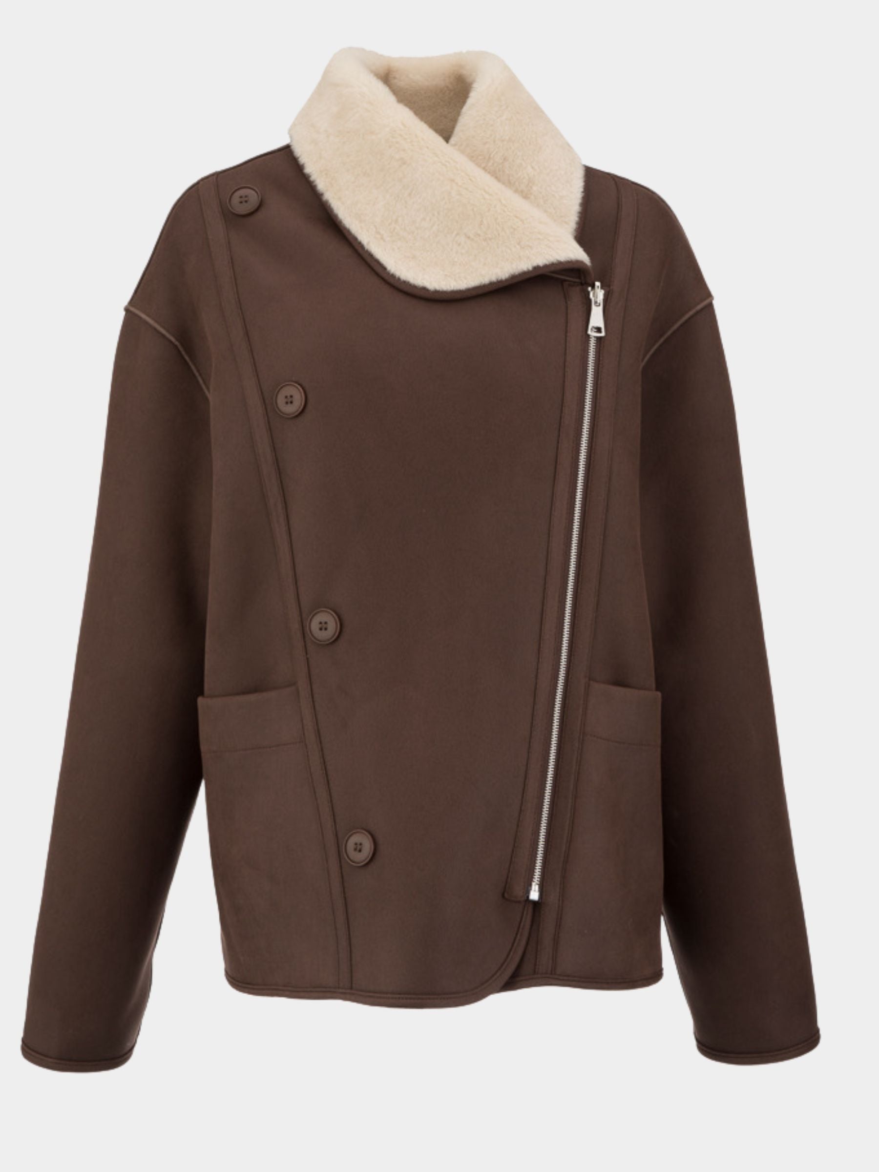 Alana - Faux sheep skin jacket