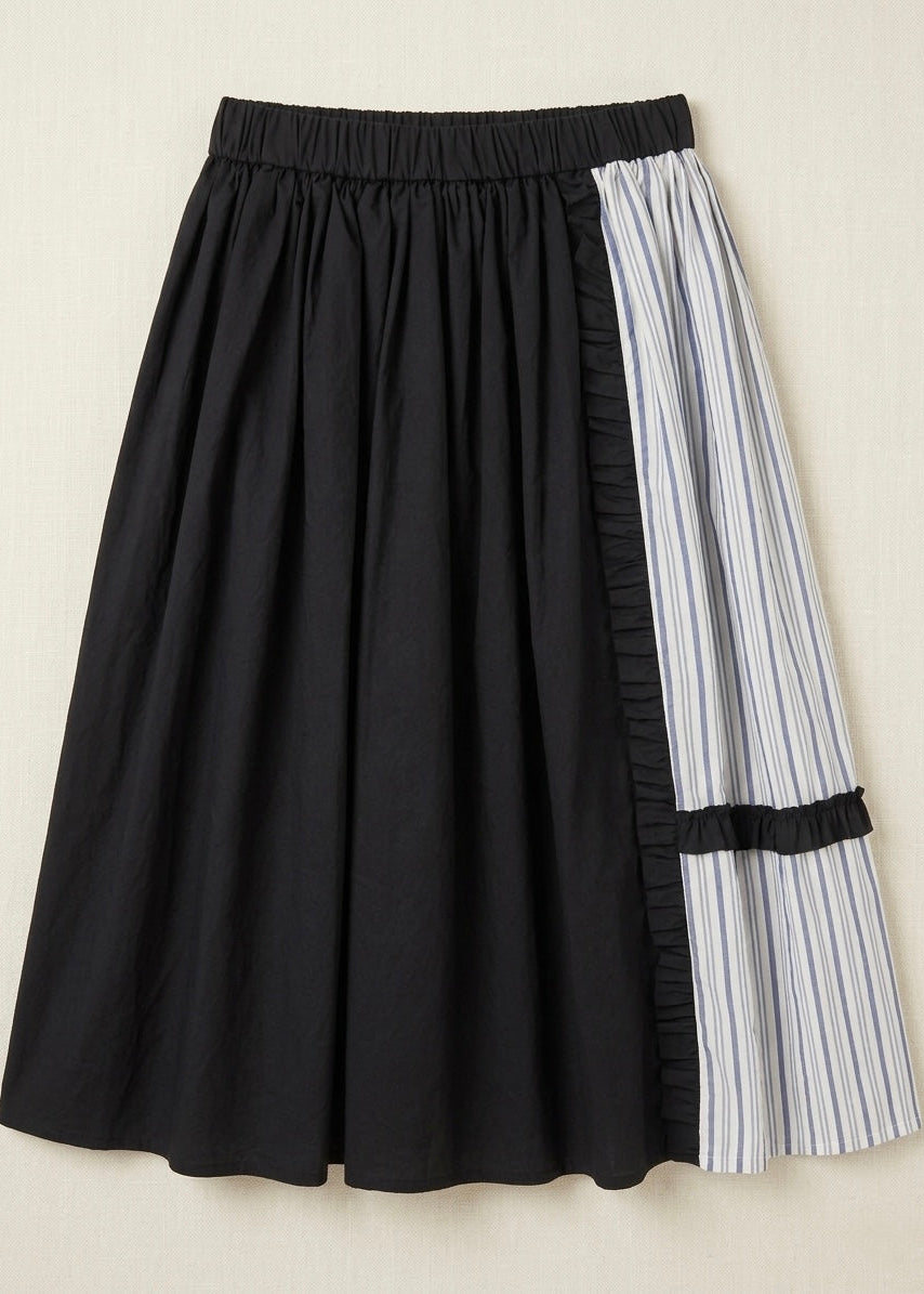 Nadine - Stripe & Plain skirt
