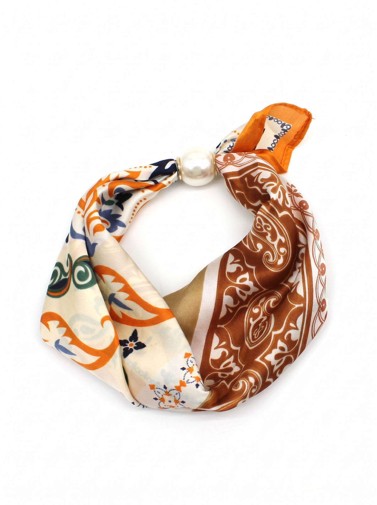 Gillian - Magnetic print scarf Orange