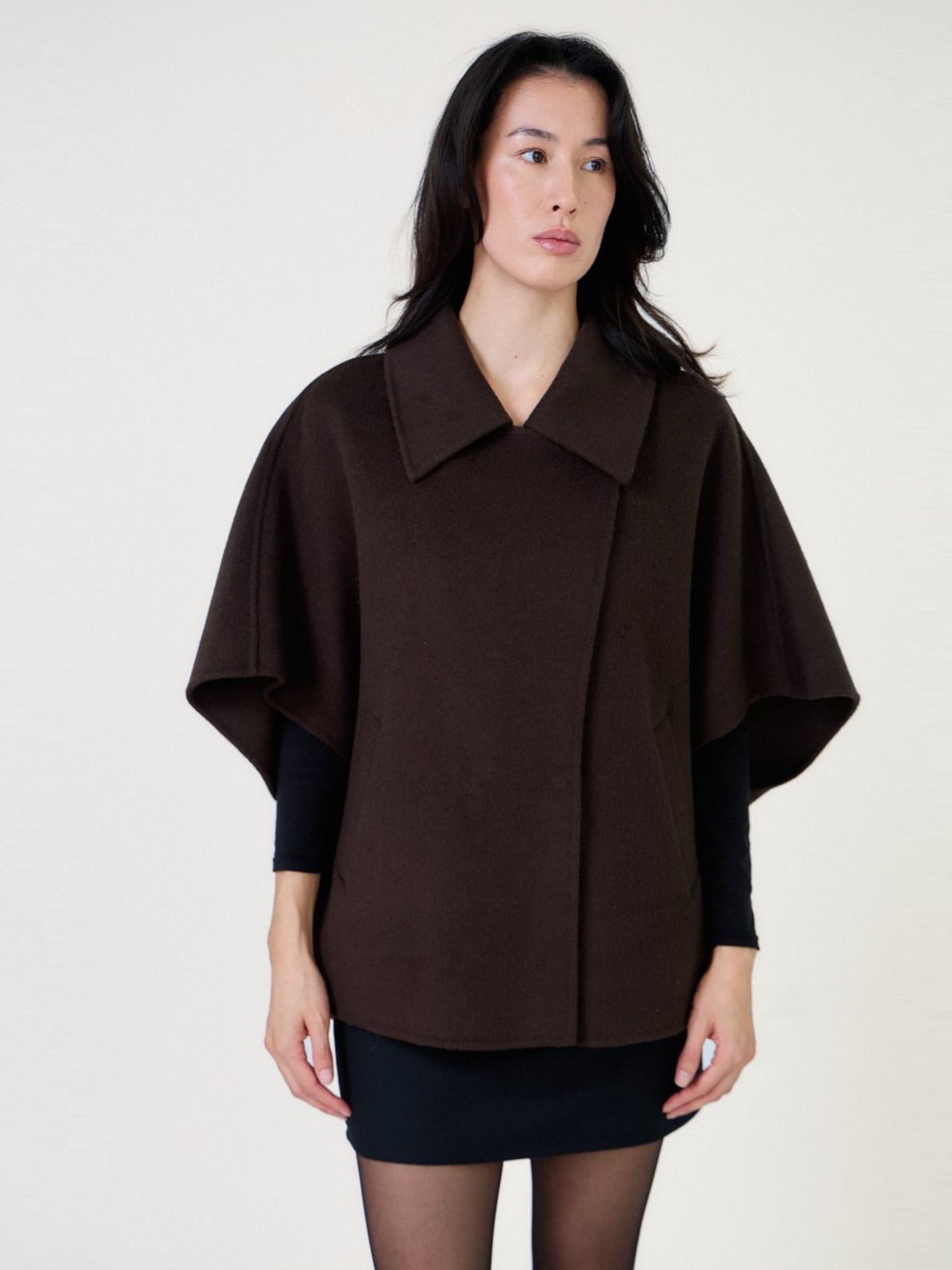 Amara - Wool blend cape jacket