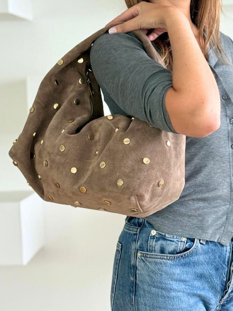 Nerinda - Suede studded bag
