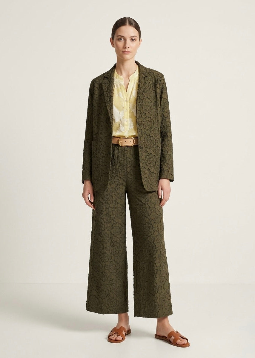 Rosey - Floral embossed blazer