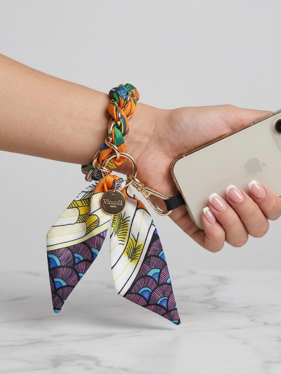 Jessie - Scarf print phone wrist strap