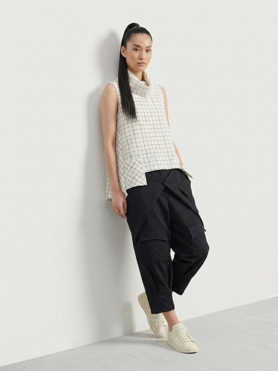 Victoria - checked pocket top