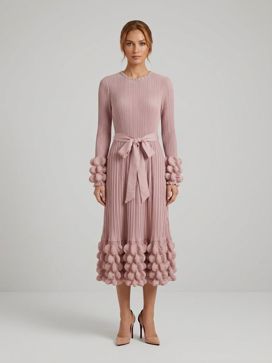 Marisa - Beaded bubble hem dress