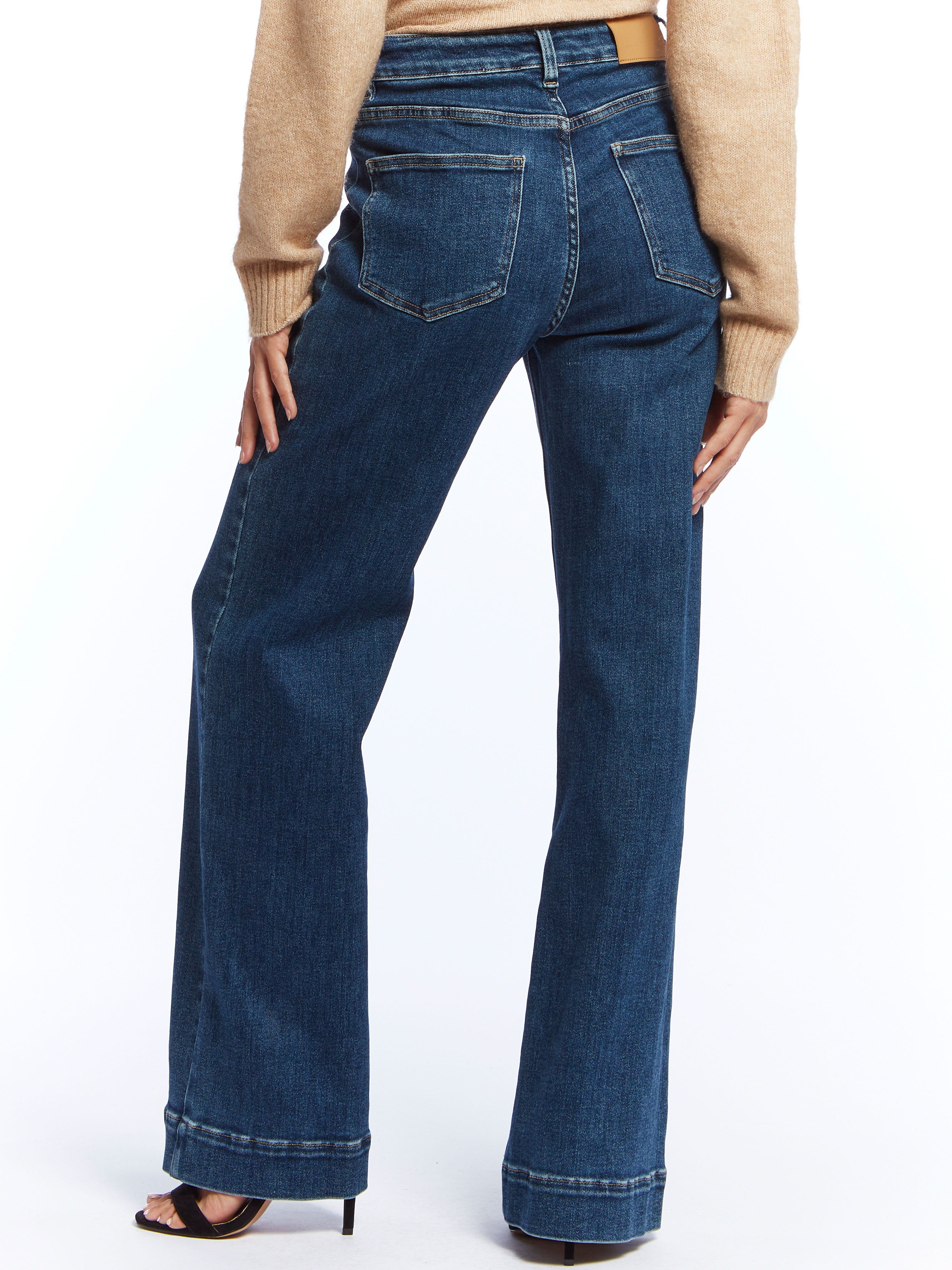Doreen - Military button front jeans