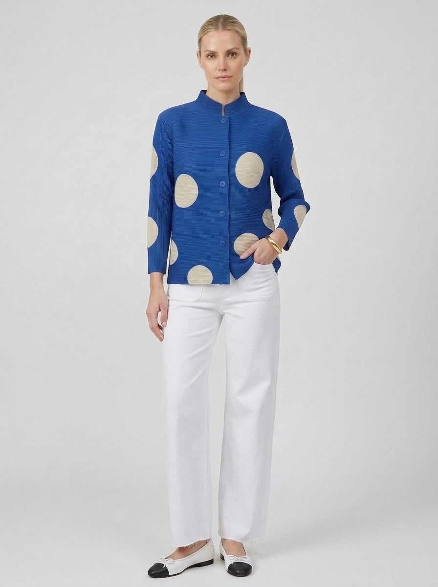Eden - Short spot pleated jacket