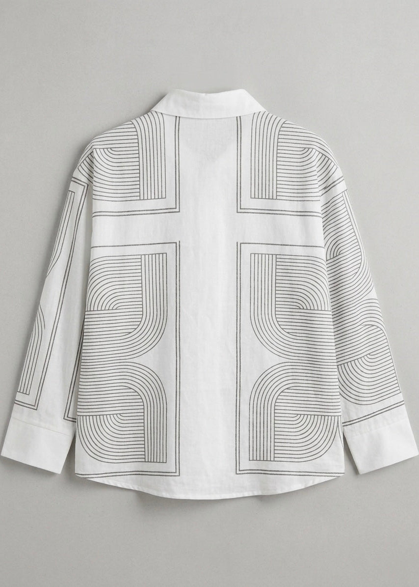 Eva - Geometric print shirt