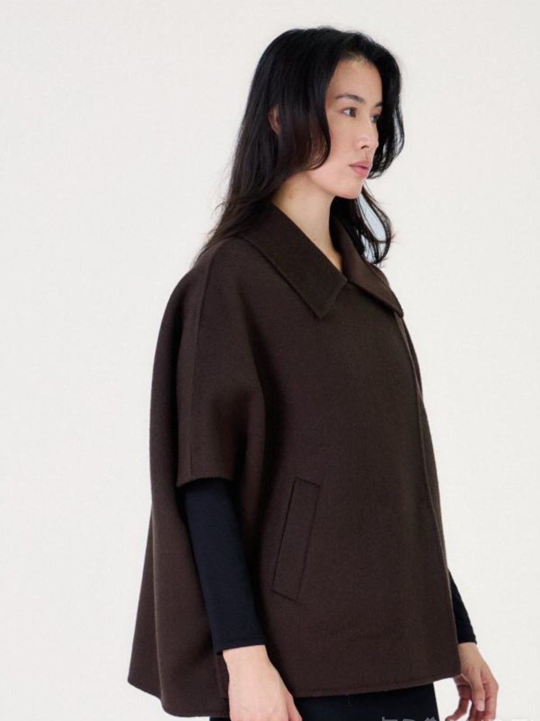 Amara - Wool blend cape jacket