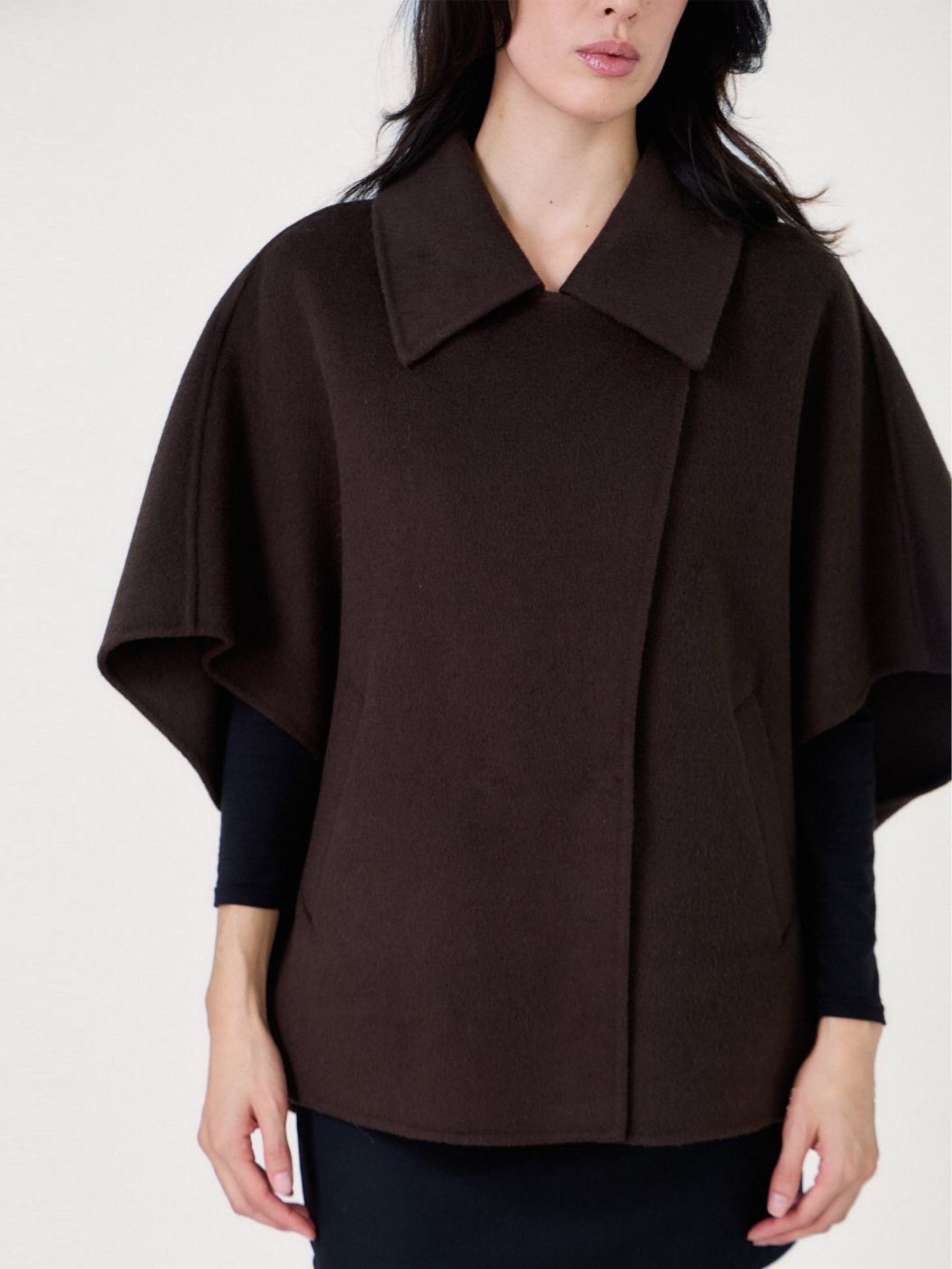 Amara - Wool blend cape jacket