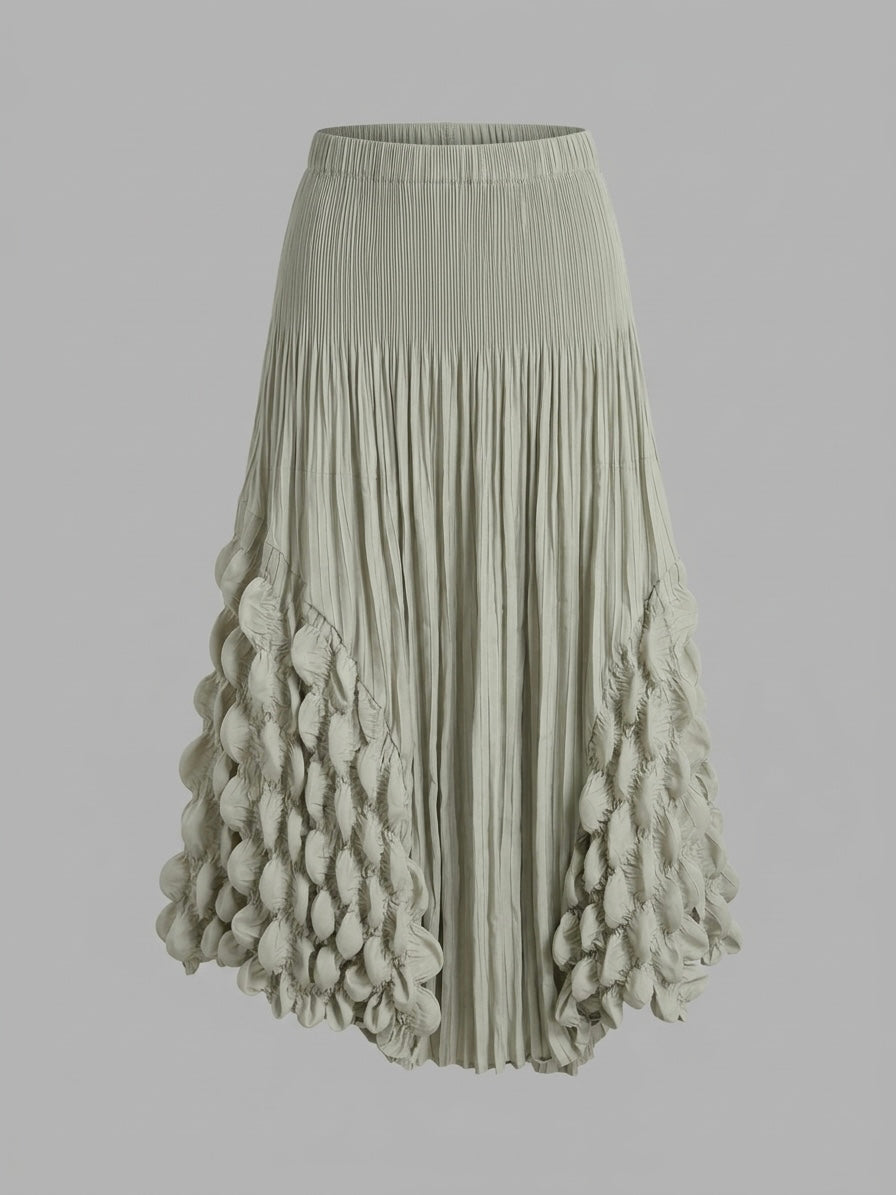 Marsha - Bubble pleat skirt Mint