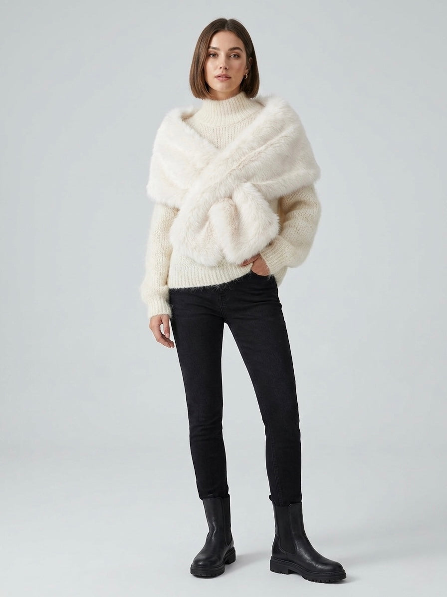 Junie - Faux fur wrap