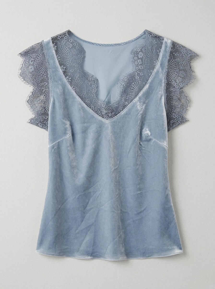 Lacey - Lace trim cami top