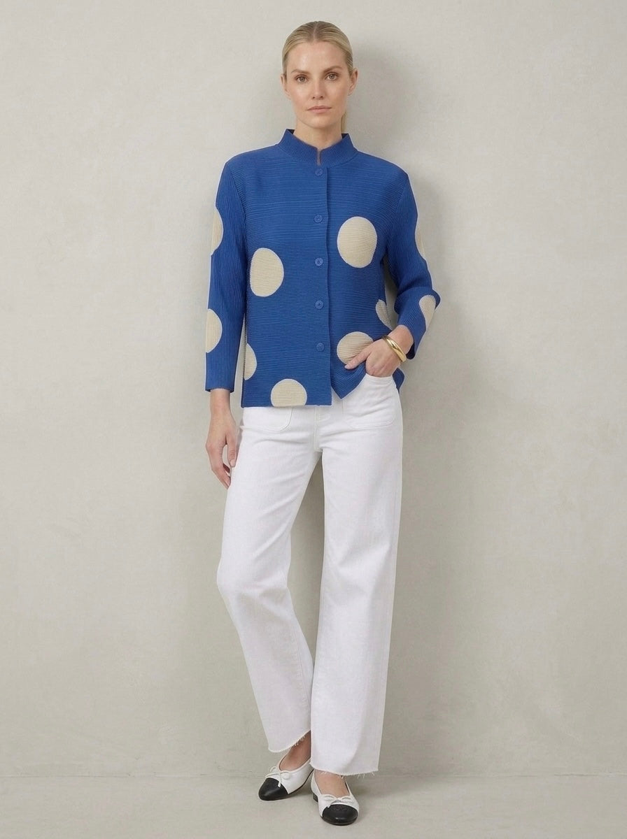Eden - Short spot pleated jacket