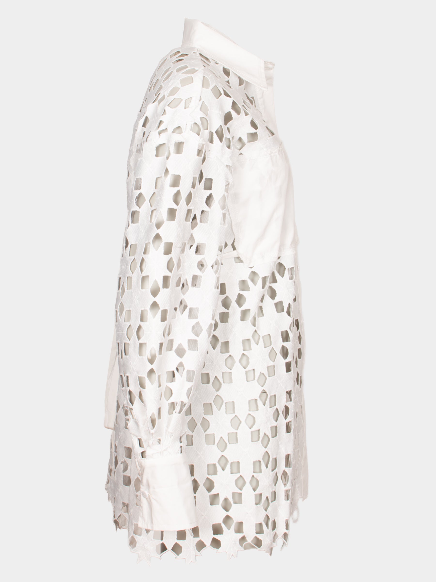 Rebecca long sleeve lace shirt White