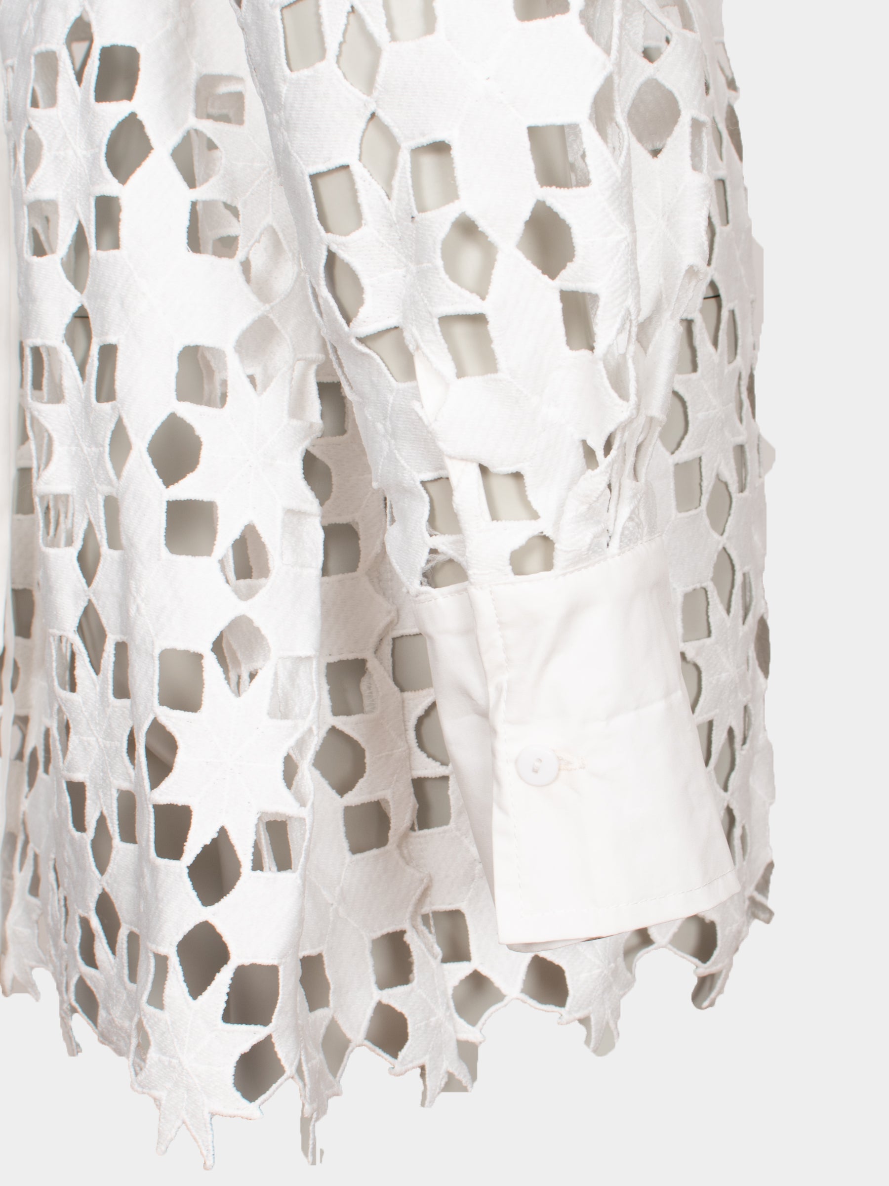 Rebecca long sleeve lace shirt White