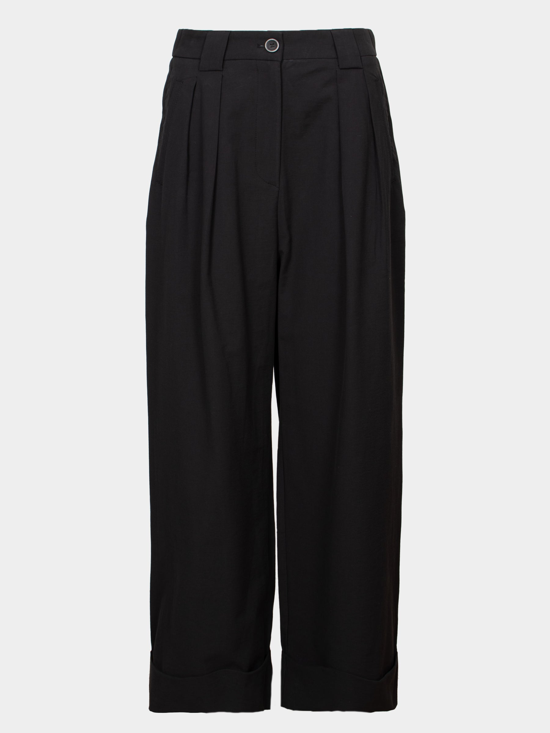 Willoby pleat front trouser Black