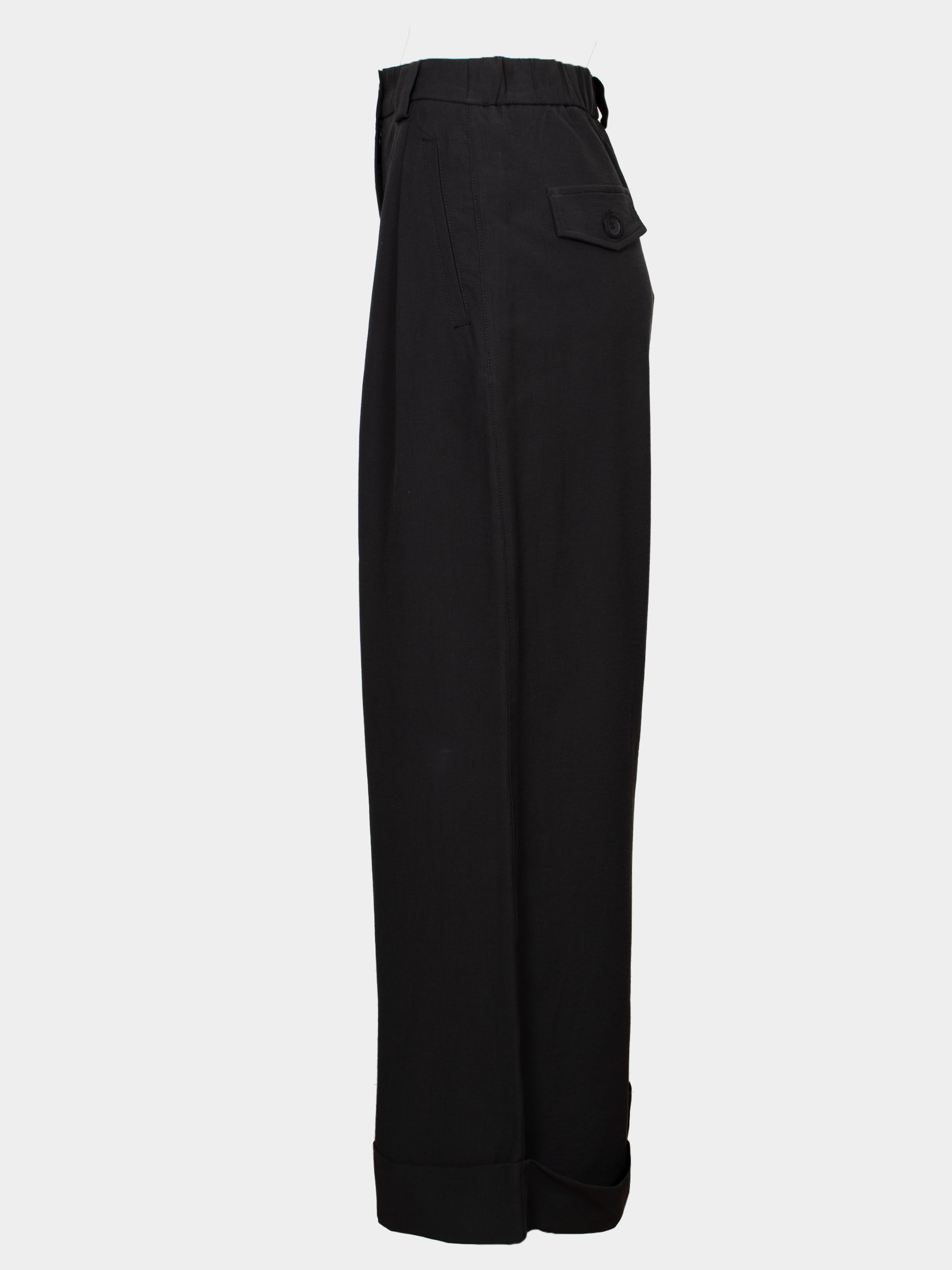 Willoby pleat front trouser Black