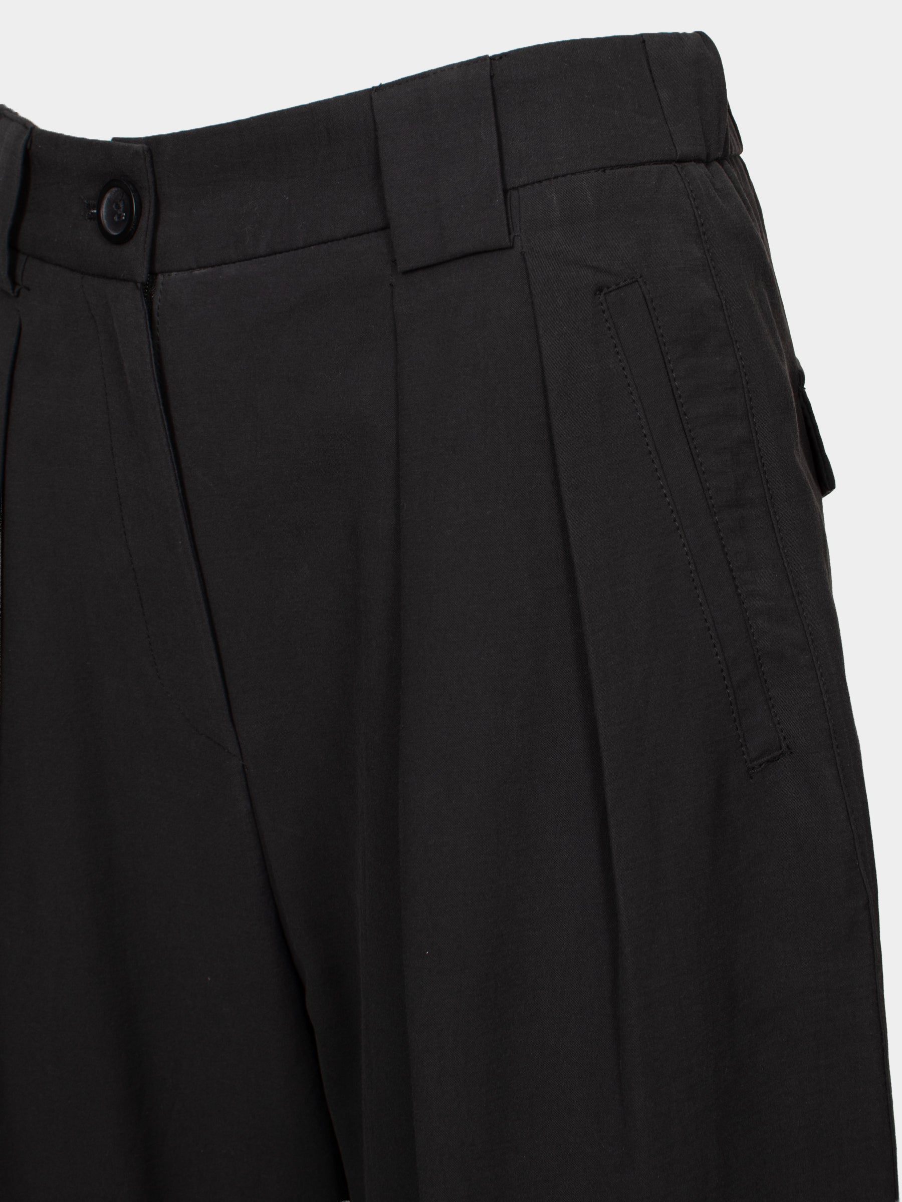 Willoby pleat front trouser Black