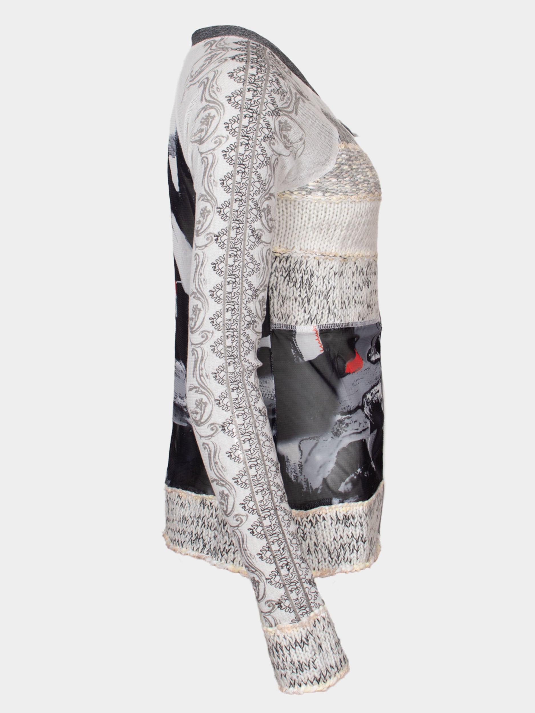 Brazil knitted zip top Grey