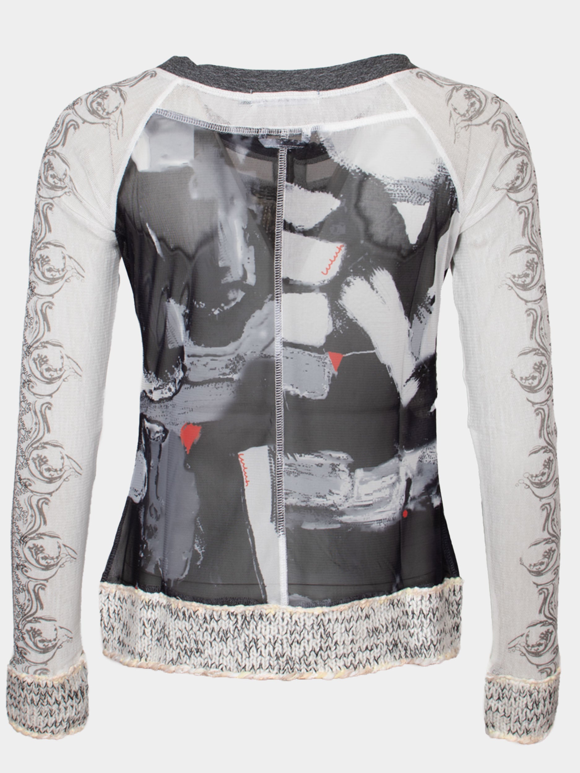 Brazil knitted zip top Grey