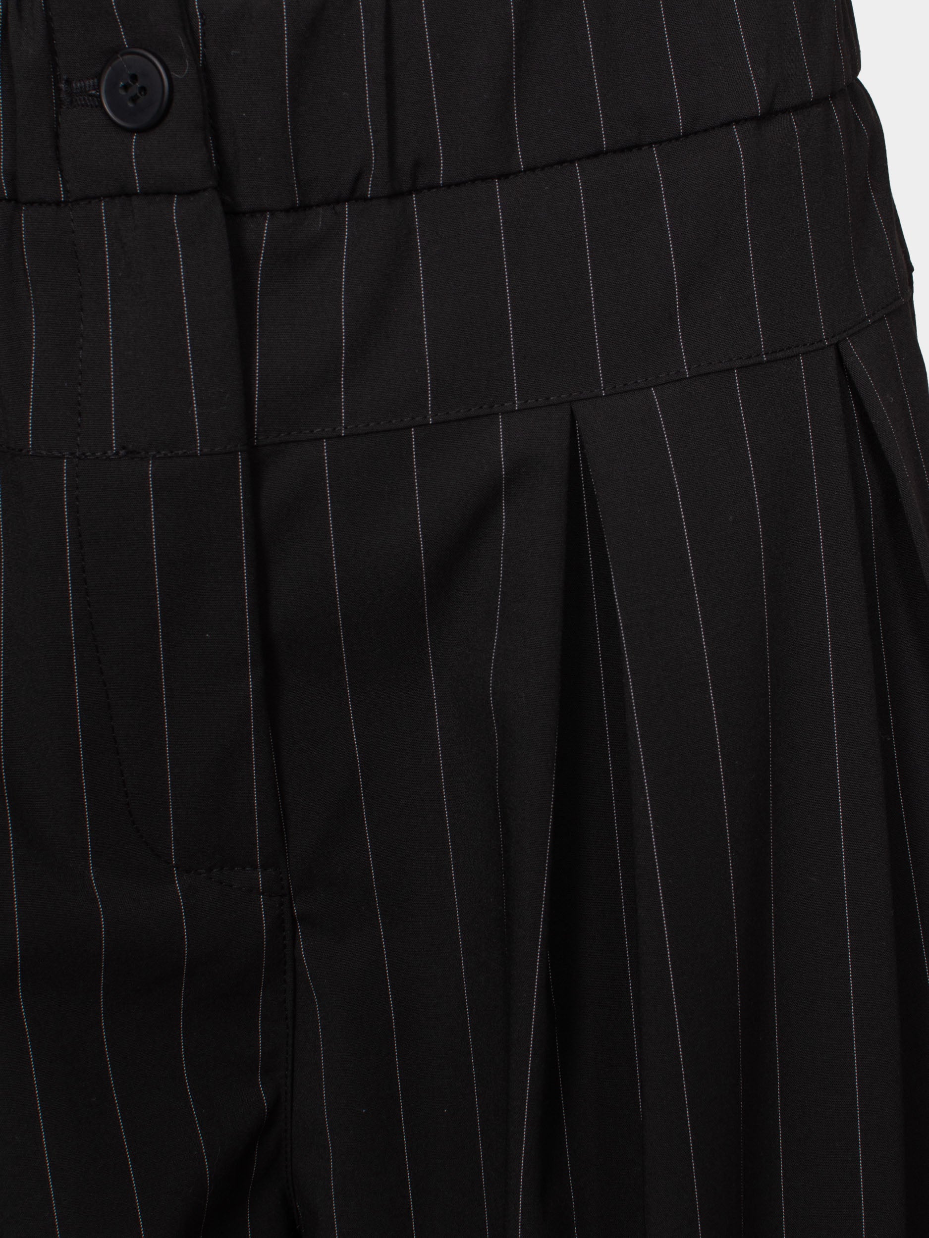 Biba black pinstripe ankle length wide leg trousers