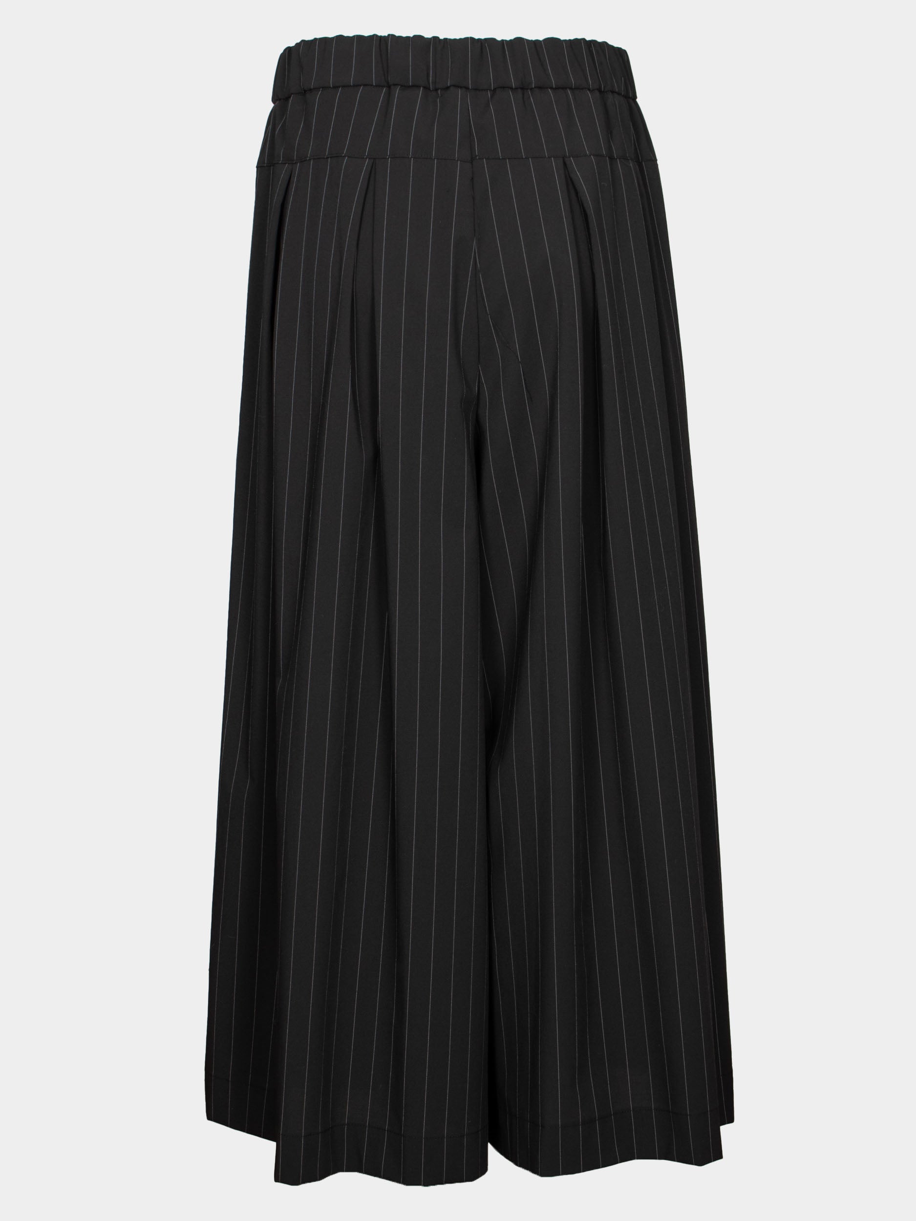 Biba black pinstripe ankle length wide leg trousers
