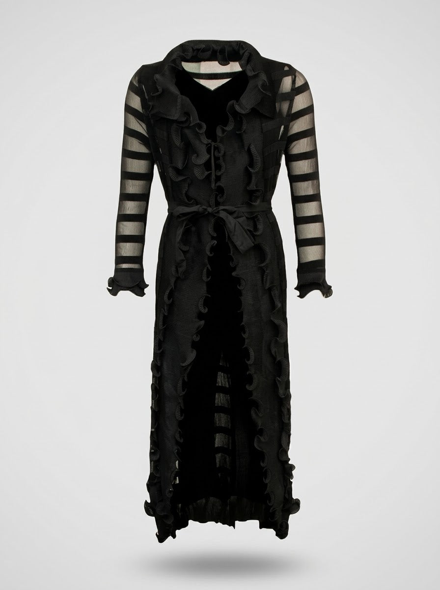 Esme Two piece coat dress in black
