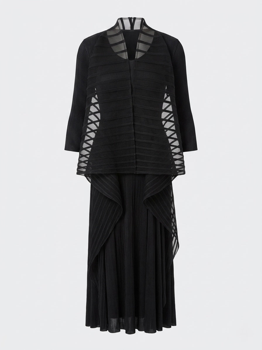 Natalia - Pleated shrug dress