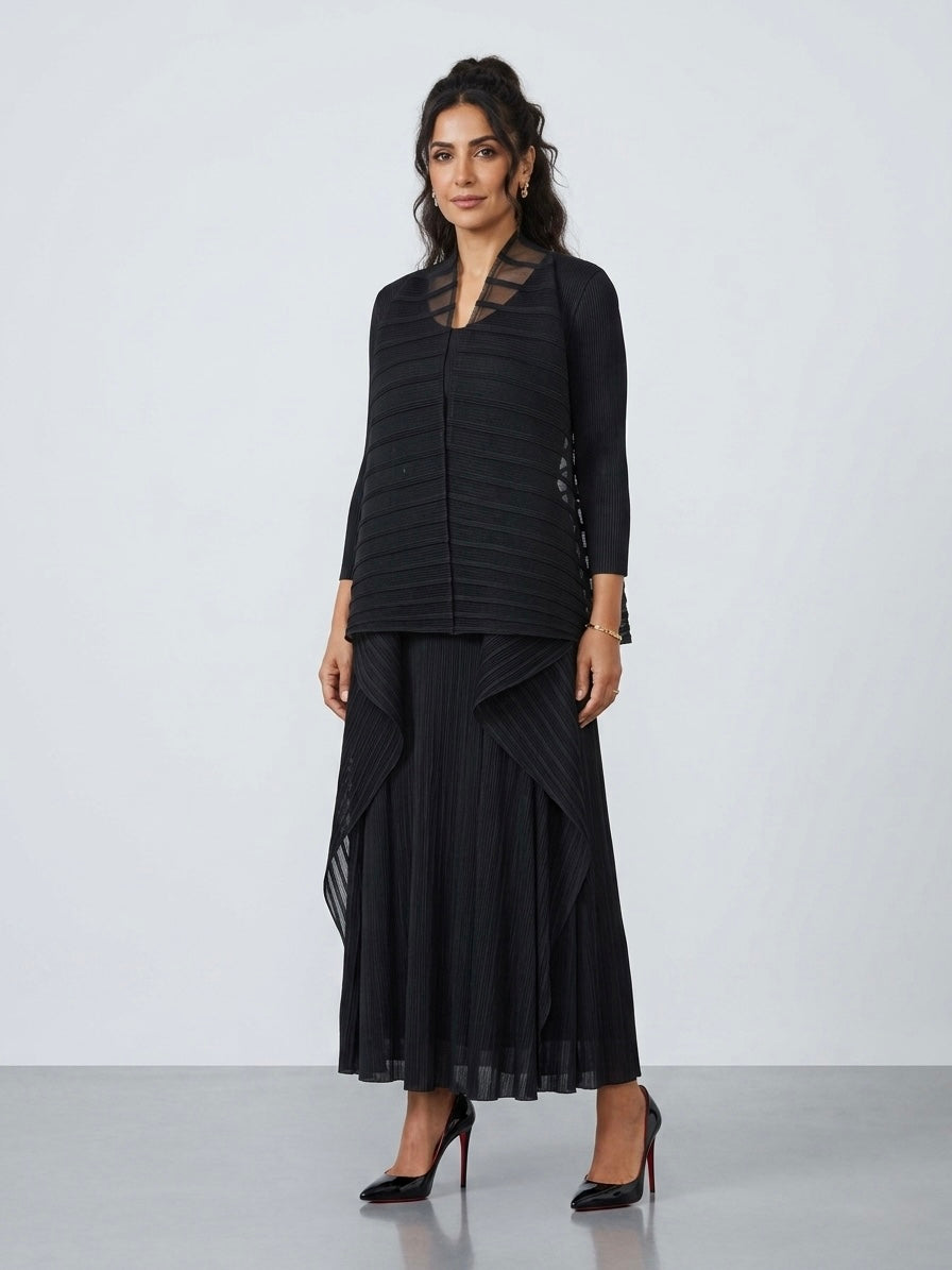 Natalia - Pleated shrug dress