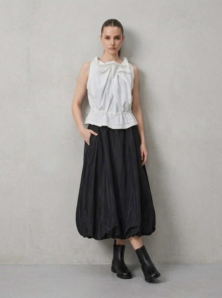 Rae - Taffeta gathered blouse
