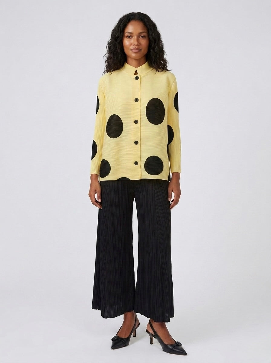 Eden - Short spot pleated jacket