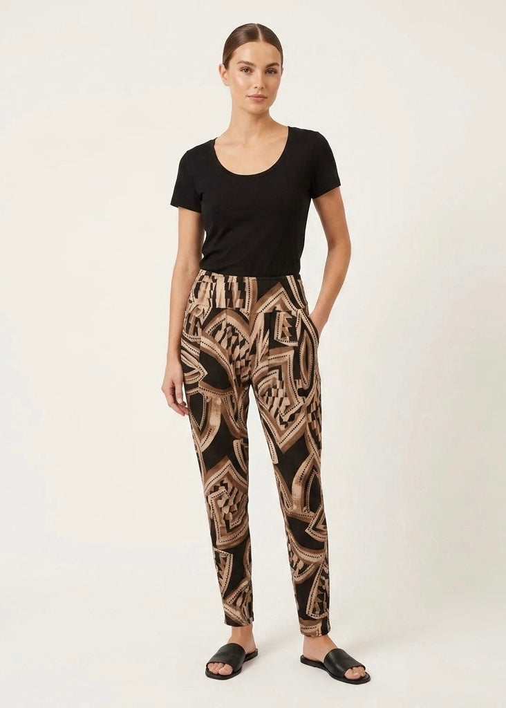 Bandol French crepe printed trouser