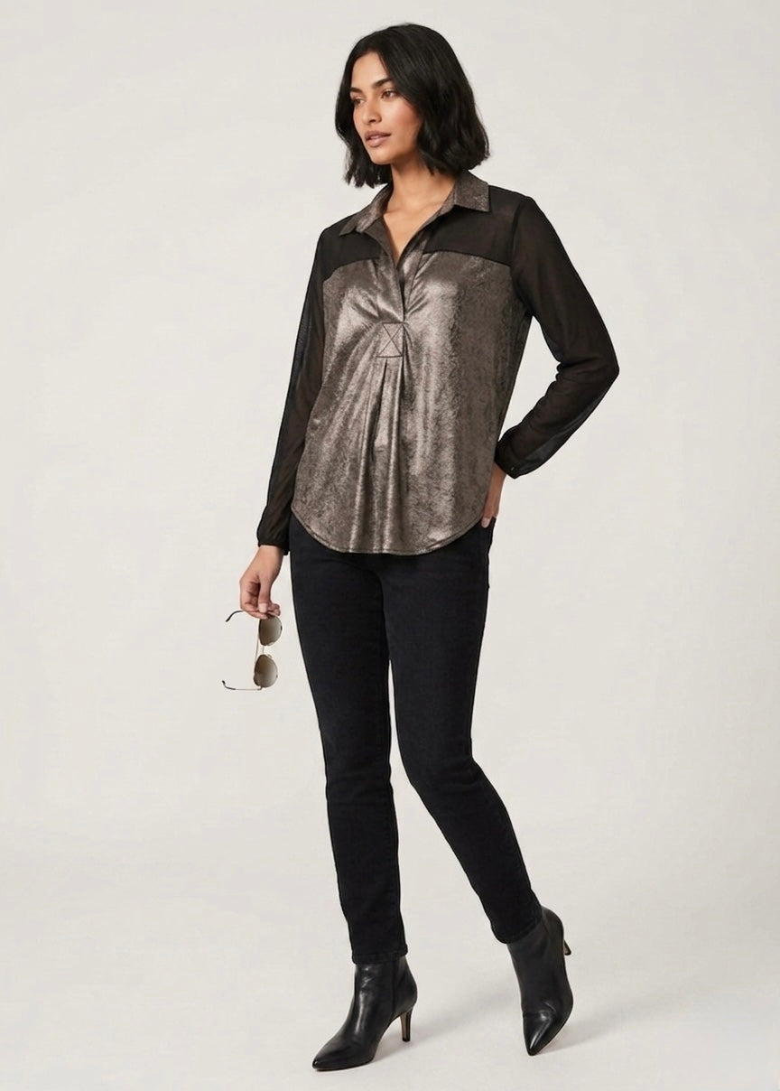 Bella - Metallic blouse