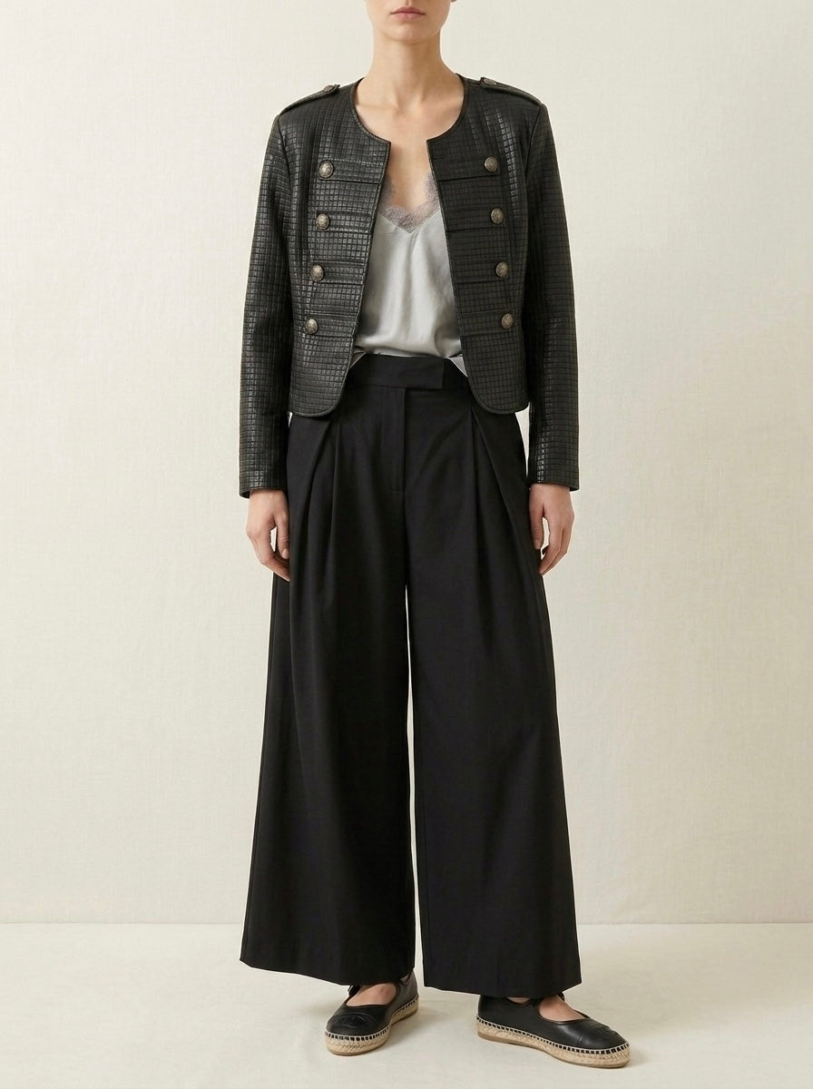 Esme - Pleather lattice jacket