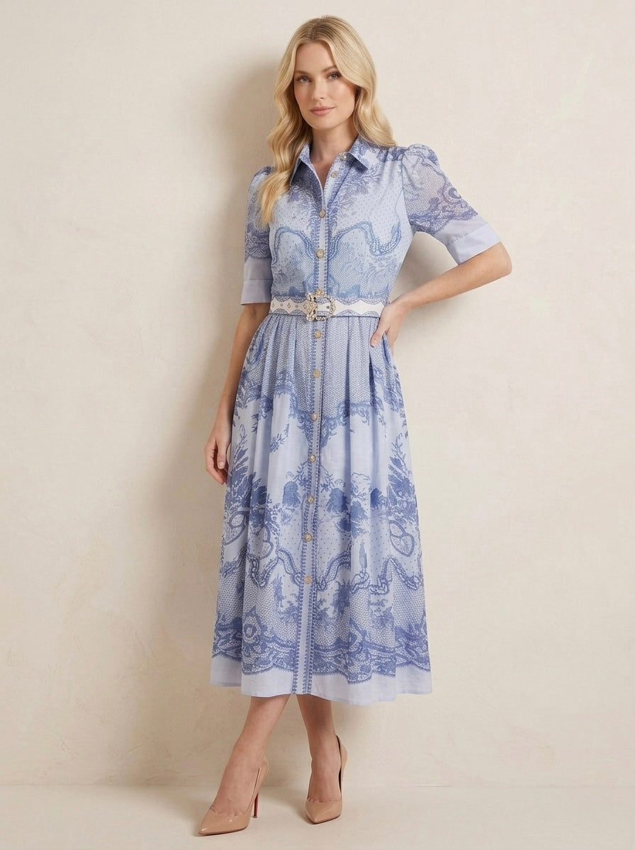 Gladis - Lace print dress