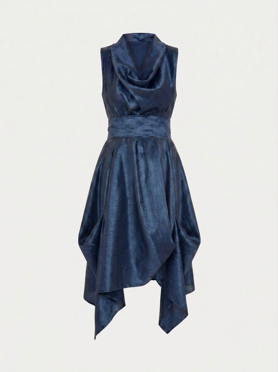 Bethany - Taffeta plain dress