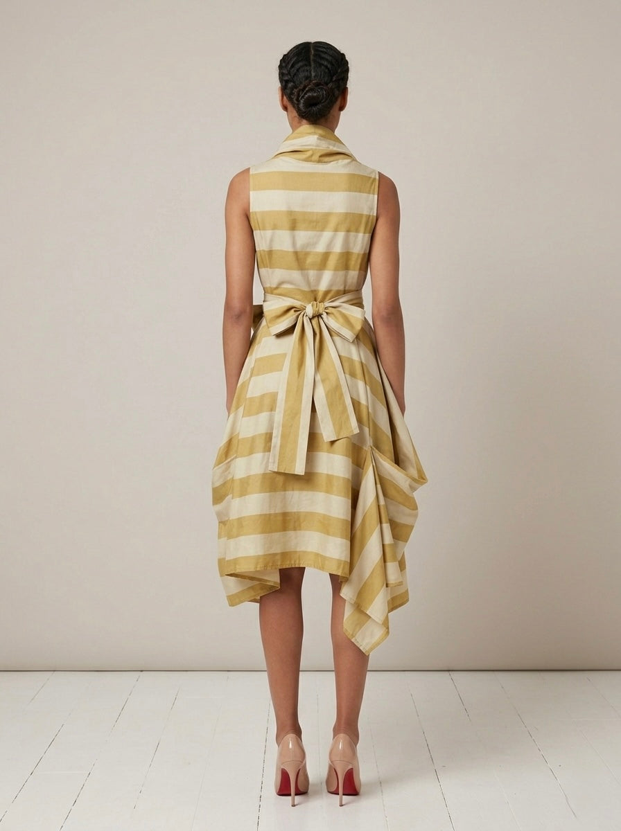 Bethany - Taffeta striped dress