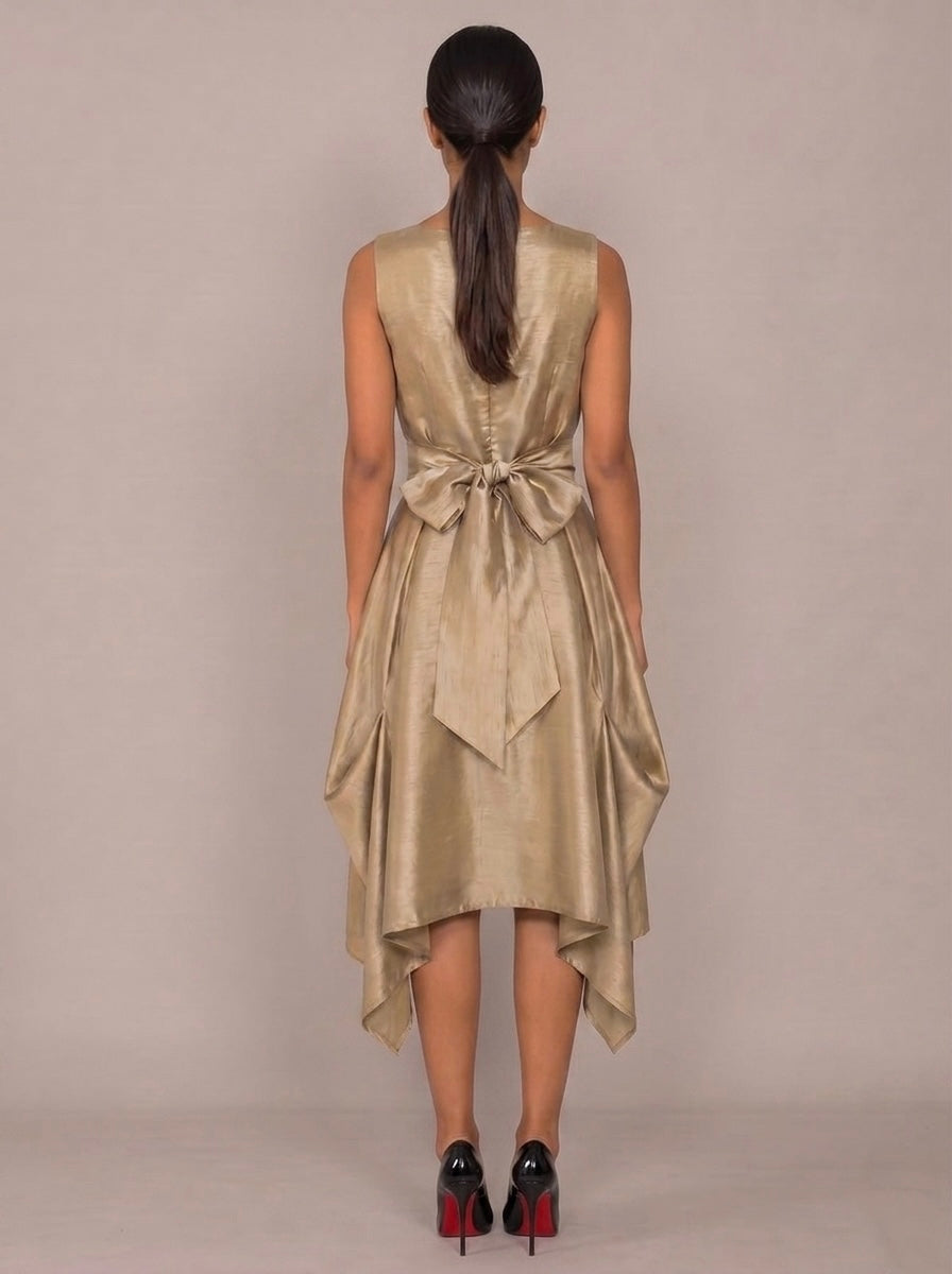Bethany - Taffeta plain dress