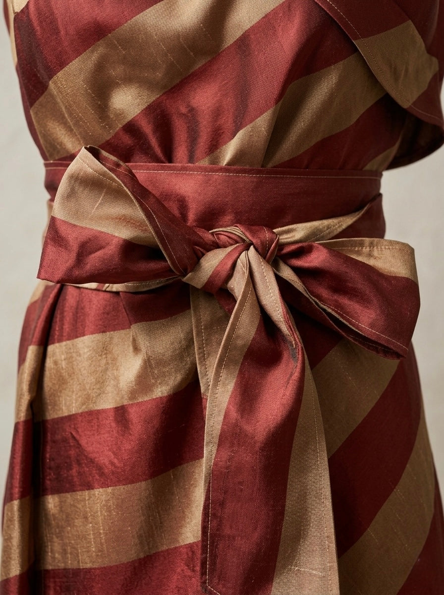 Bethany - Taffeta striped dress
