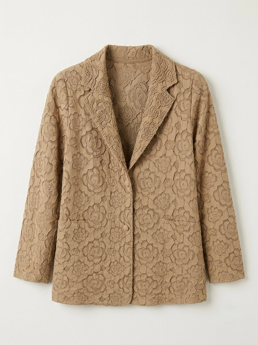Rosey - Floral embossed blazer
