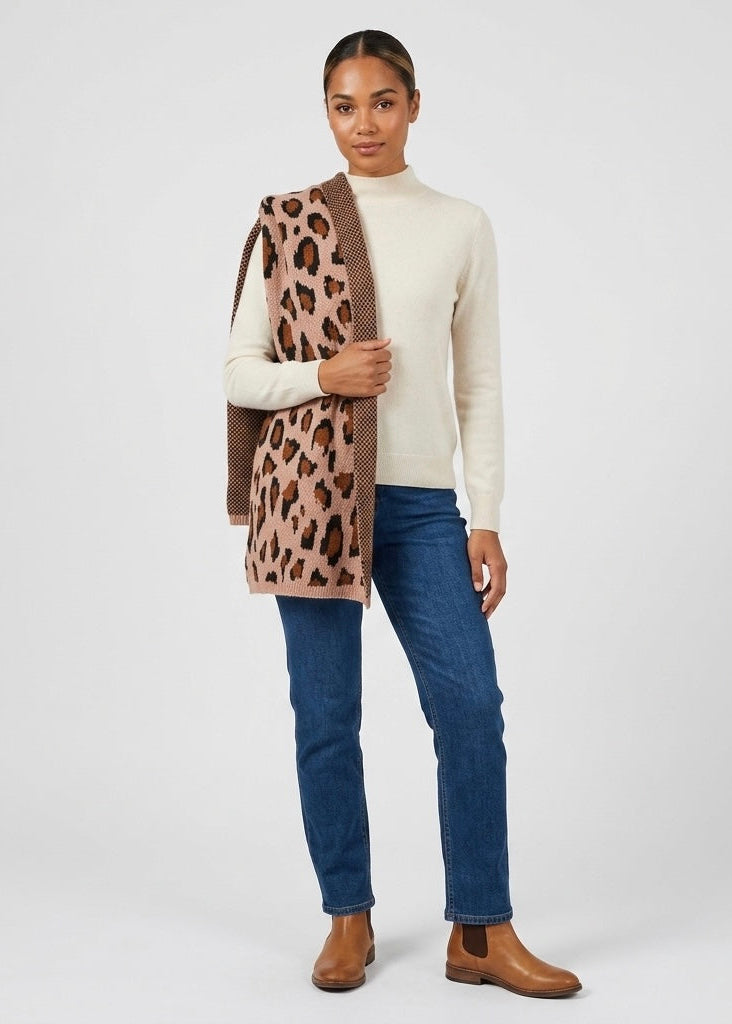 Lucille - Eco friendly leopard scarf