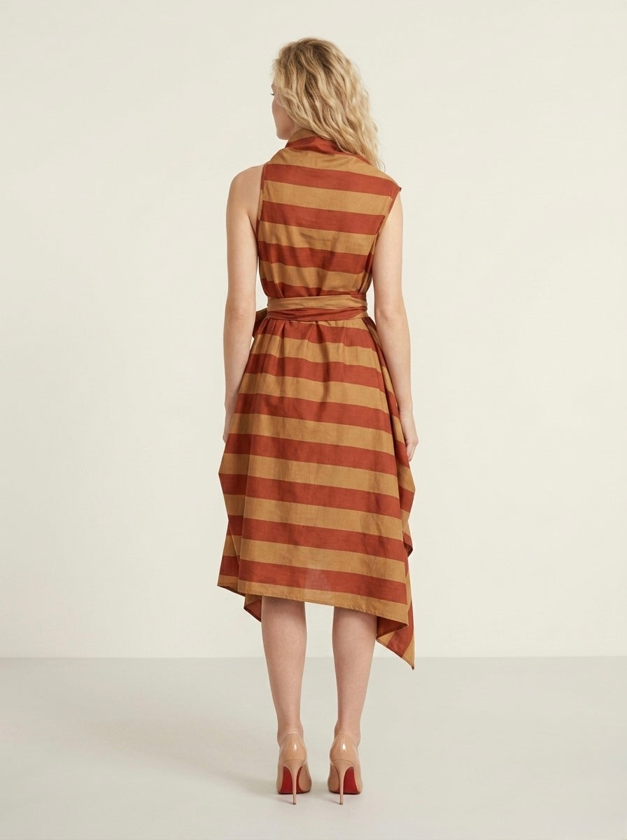 Bethany - Taffeta striped dress