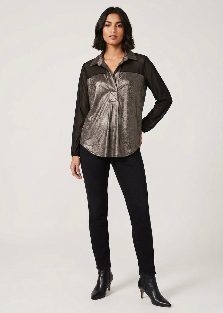 Bella - Metallic blouse