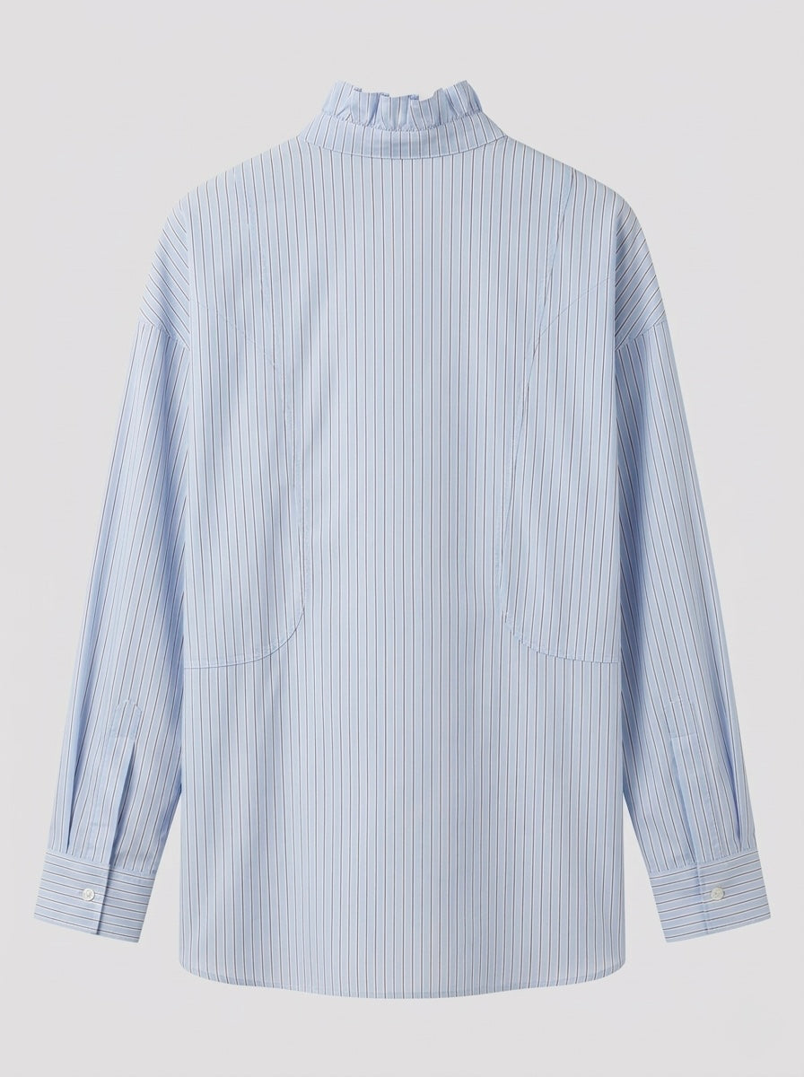 Milan - Frill collar stripe shirt