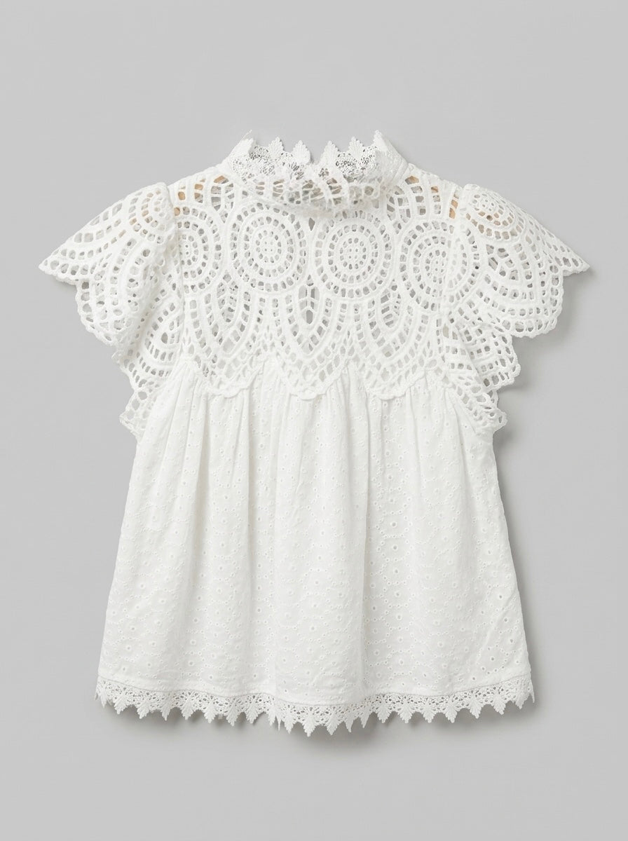 Roma - Broderie anglais top