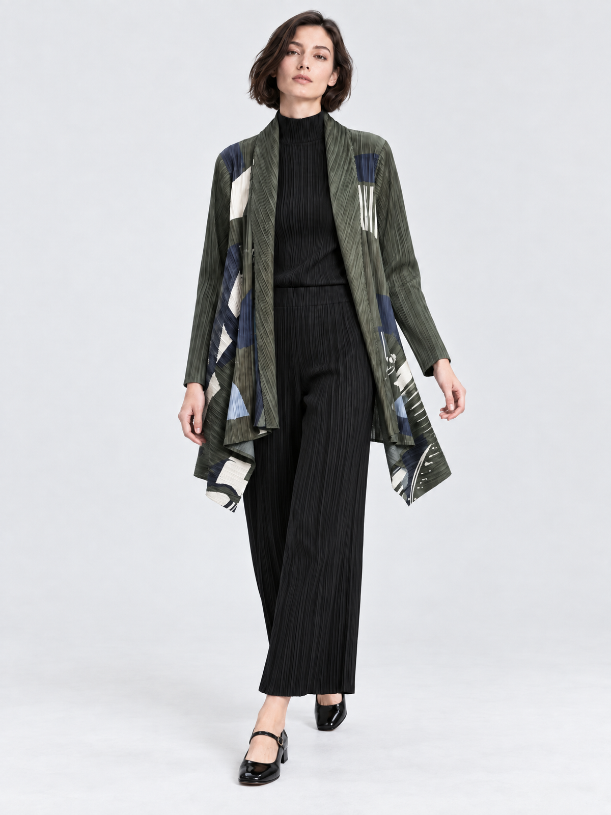 Jemma - Printed pleated jacket