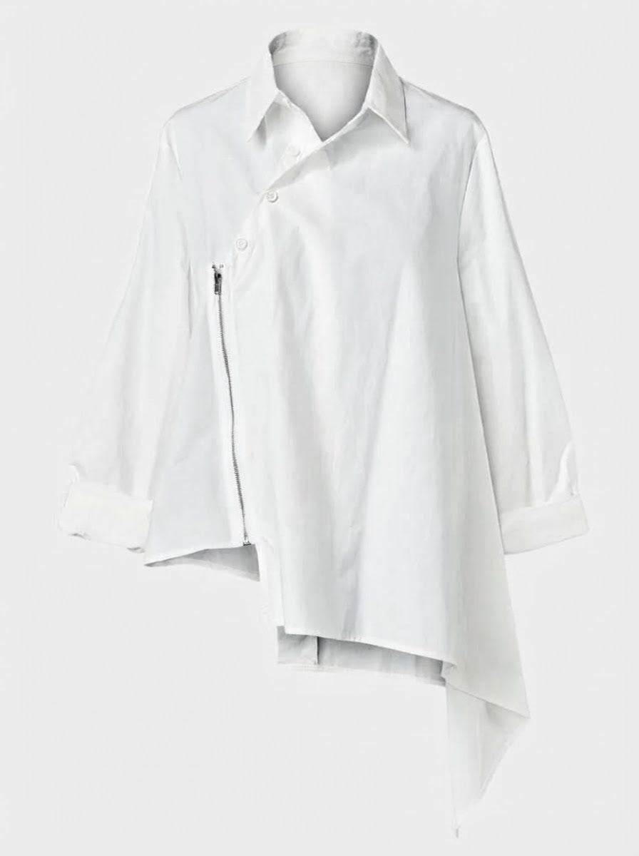 Giselle - Zip and button shirt